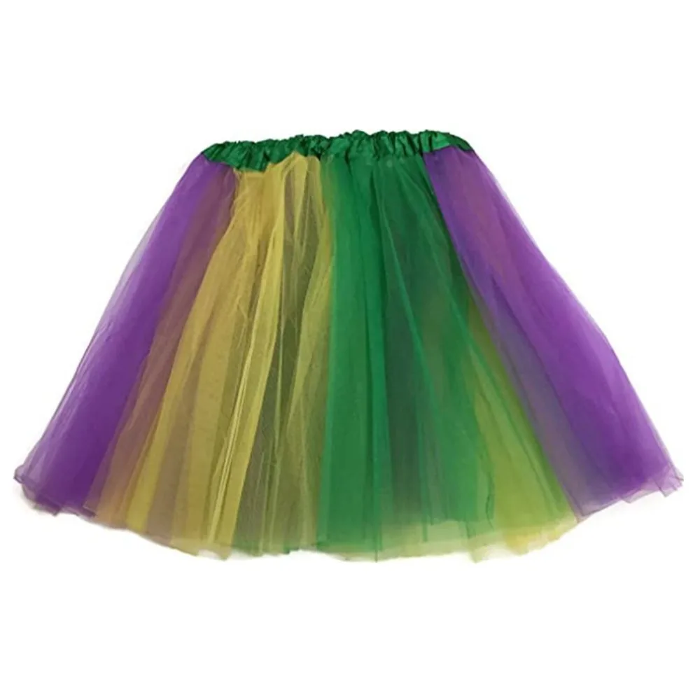 PESENAR Mardi Gras Conjunto de fantasia de penas, máscara de cabeça, saia tutu, meias listradas, acessório de festa