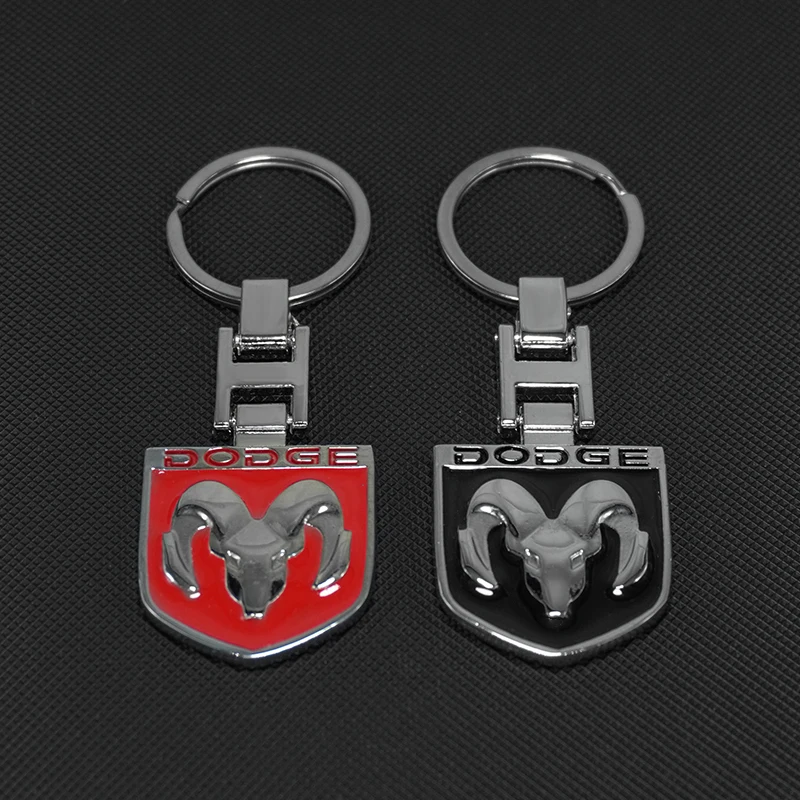 Metal Car Keychain Keyring Key Chains Rings For Dodge Ram 1500 Journey Charger Durango Dart Challenger Auto Styling Accessories