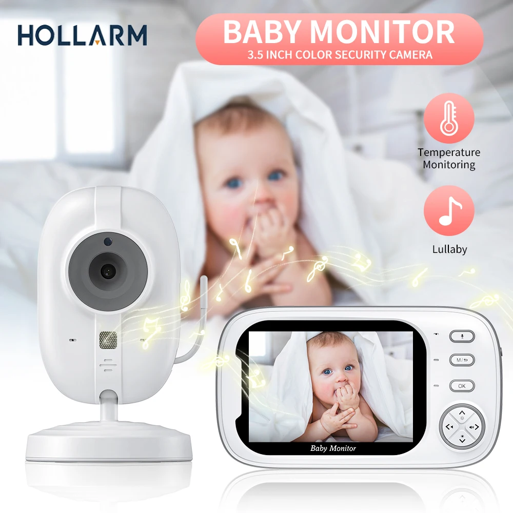 

Hollarm 3.5Inch Video Baby Monitor With Camera Night Vision Temperature Monitoring High HD Wireless Baby Nanny Security Camera