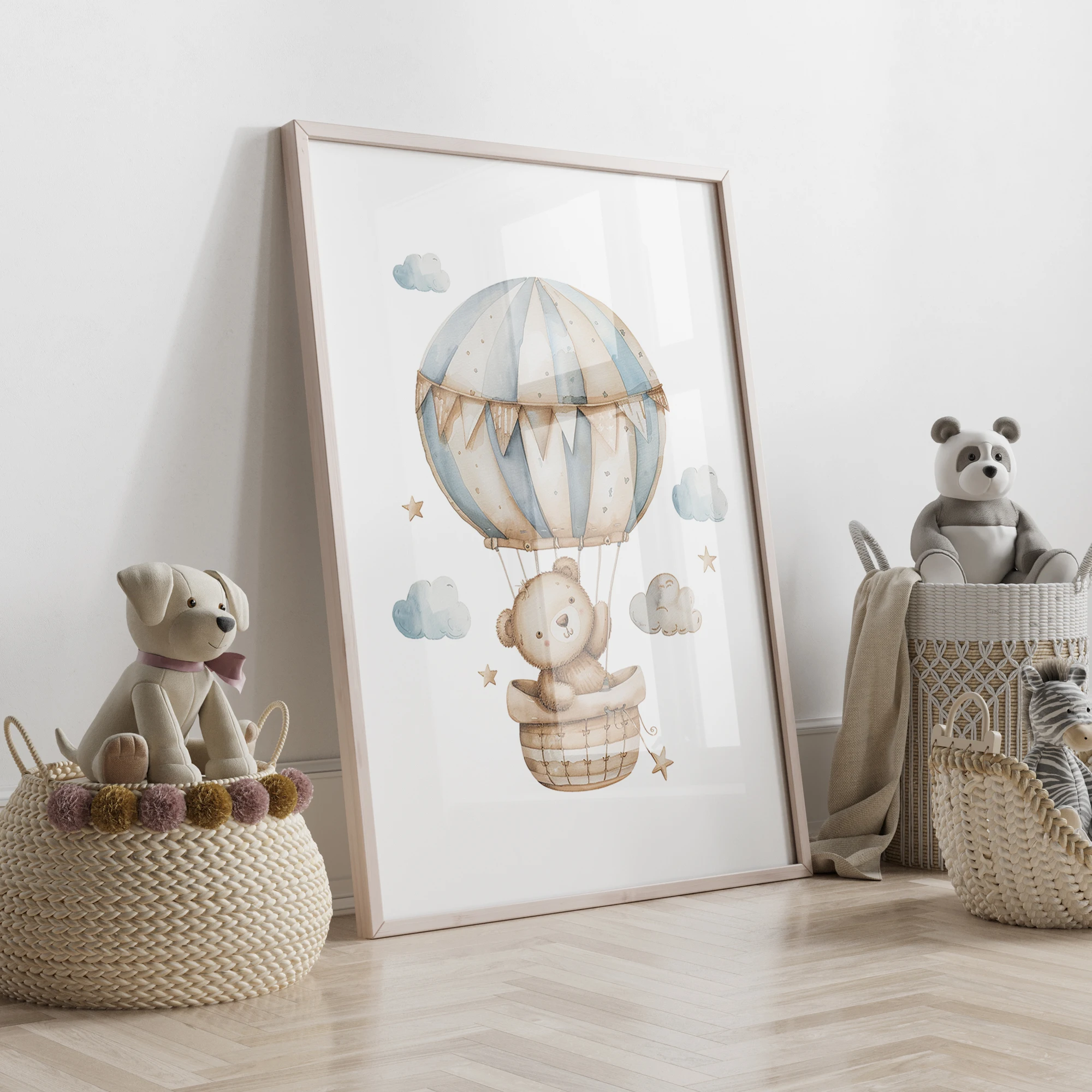 3pcs Personalized Name Blue Be - огляд і ціна Baby Nursery Prints