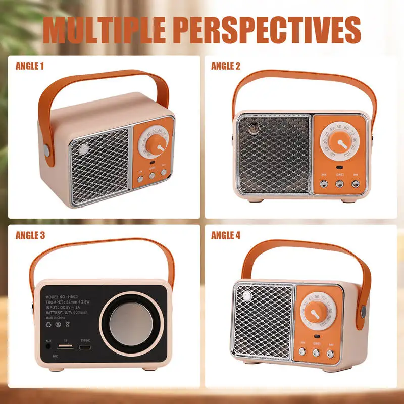 HFES Bluetooth Speaker Portable Sound Speaker Music Wireless Radio FM Mini Blootooth Audio