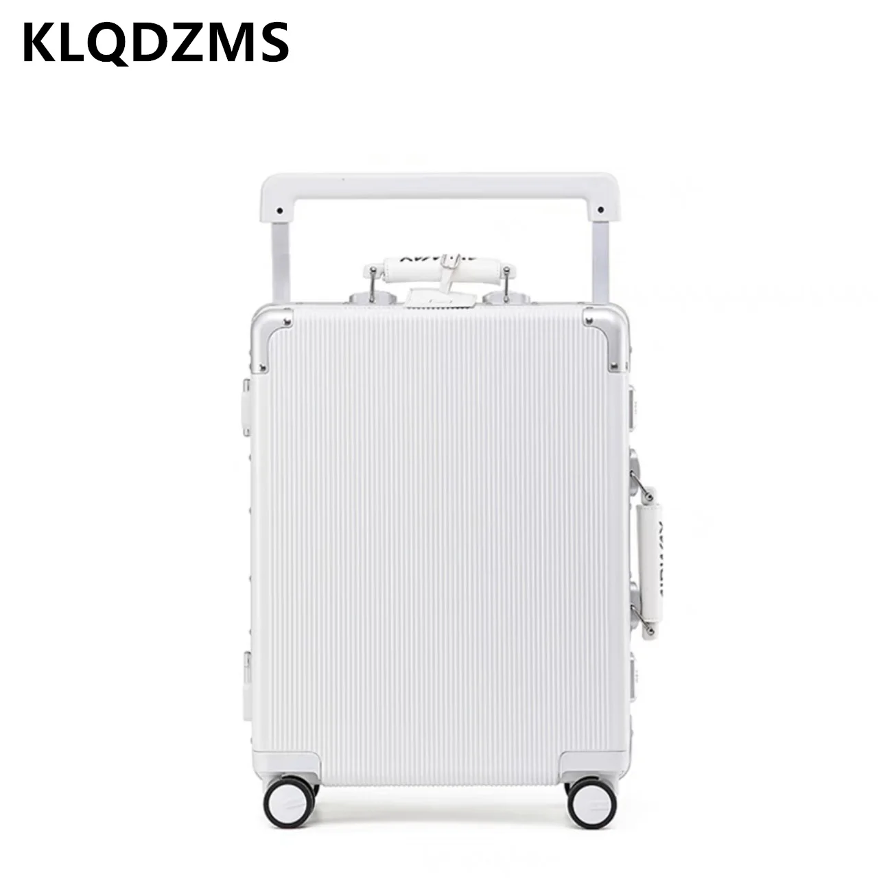 KLQDZMS ABS+PC Suitcase 20"24 Inch Ladies Boarding Box 26"28 Large Capacity Aluminum Frame Trolley Case Men's Cabin Luggage