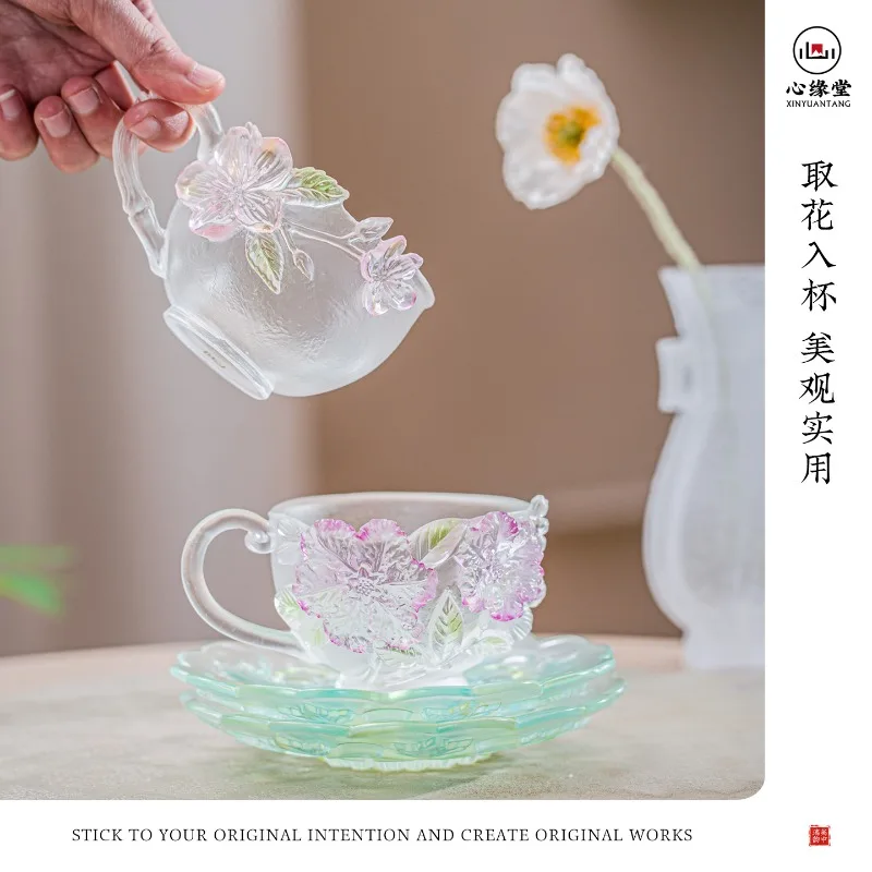 Glazed Twelve Flower God Cup Coffee Cup Tea  Master  Flower  Tea Party Set View Friends Gift