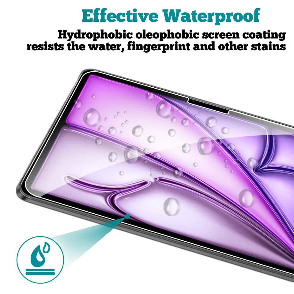 2 Piezas Protector de Pantalla de Vidrio Templado para iPad Pro Air 13 11 2024 M4 M2 Air 5 4 Pro 12.9 11 M3 M5 2025 2026 2