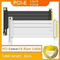 PCI-E 3,0/PCI-E 4,0 X16 Cable elevador tarjeta de vídeo EMI blindado extensor Flexible de alta velocidad PCI Express Gen 4 Cable de extensión GPU