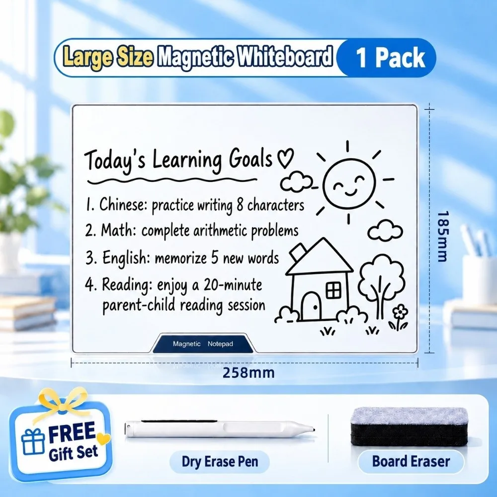 Portable Magnetic Whiteboard No Dust Lightweight Frame Magnetic Writing Board Erasable Drawing Board Home Teaching
