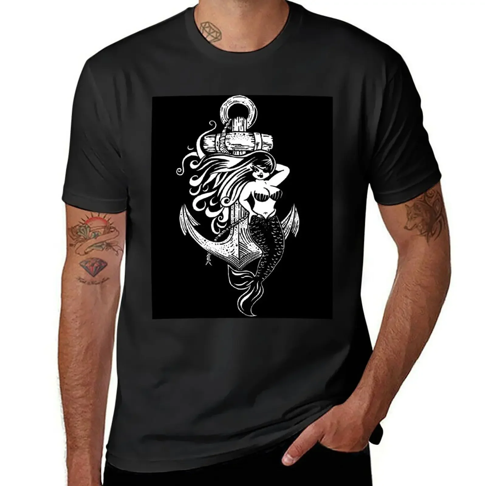 

Curvy Mermaid T-Shirt hippie clothes Blouse t shirt for men