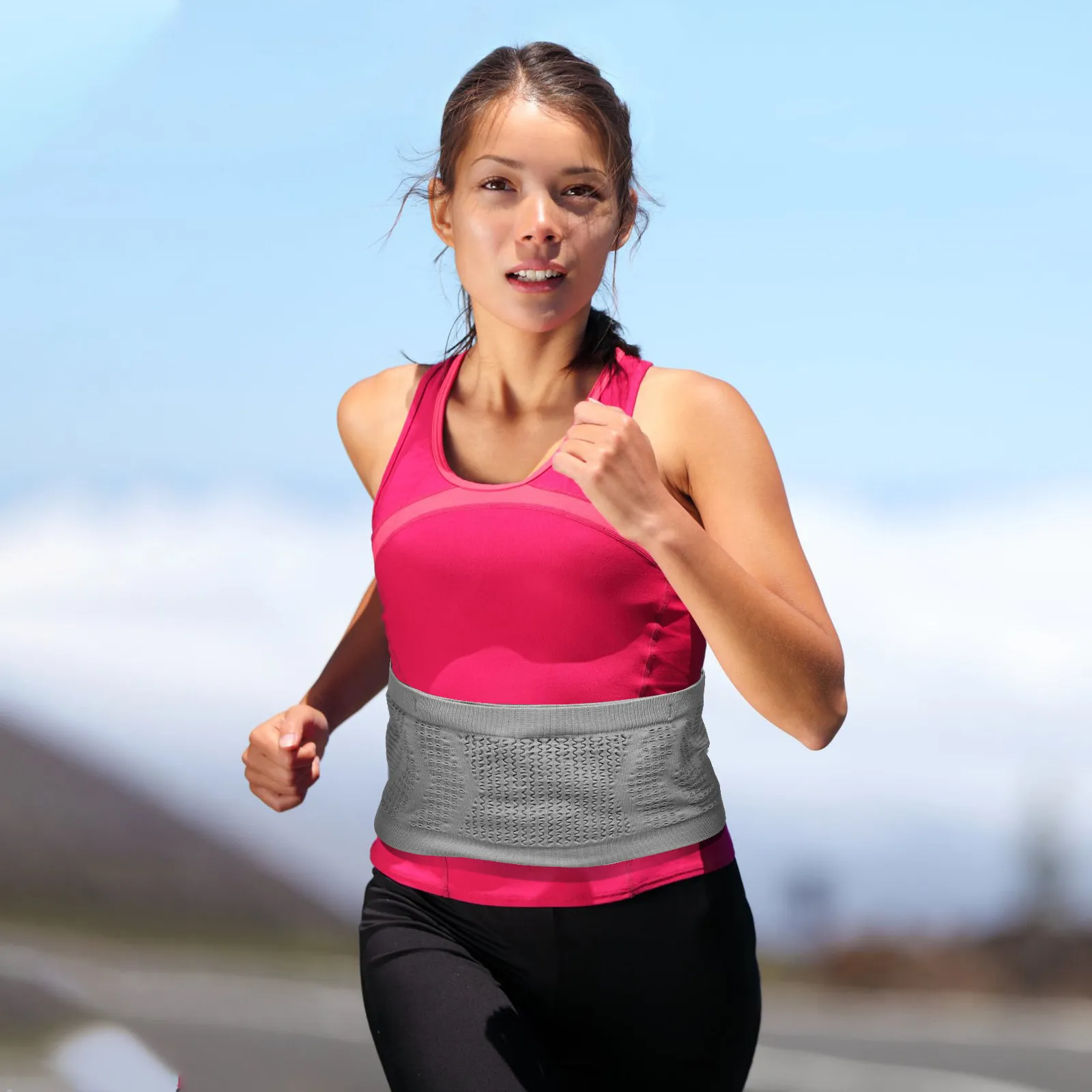 

Running Waist Pack Large Capacity Organized Compartments Breathable Lightweight Secure Fit for Running Fitness Hiking Walking