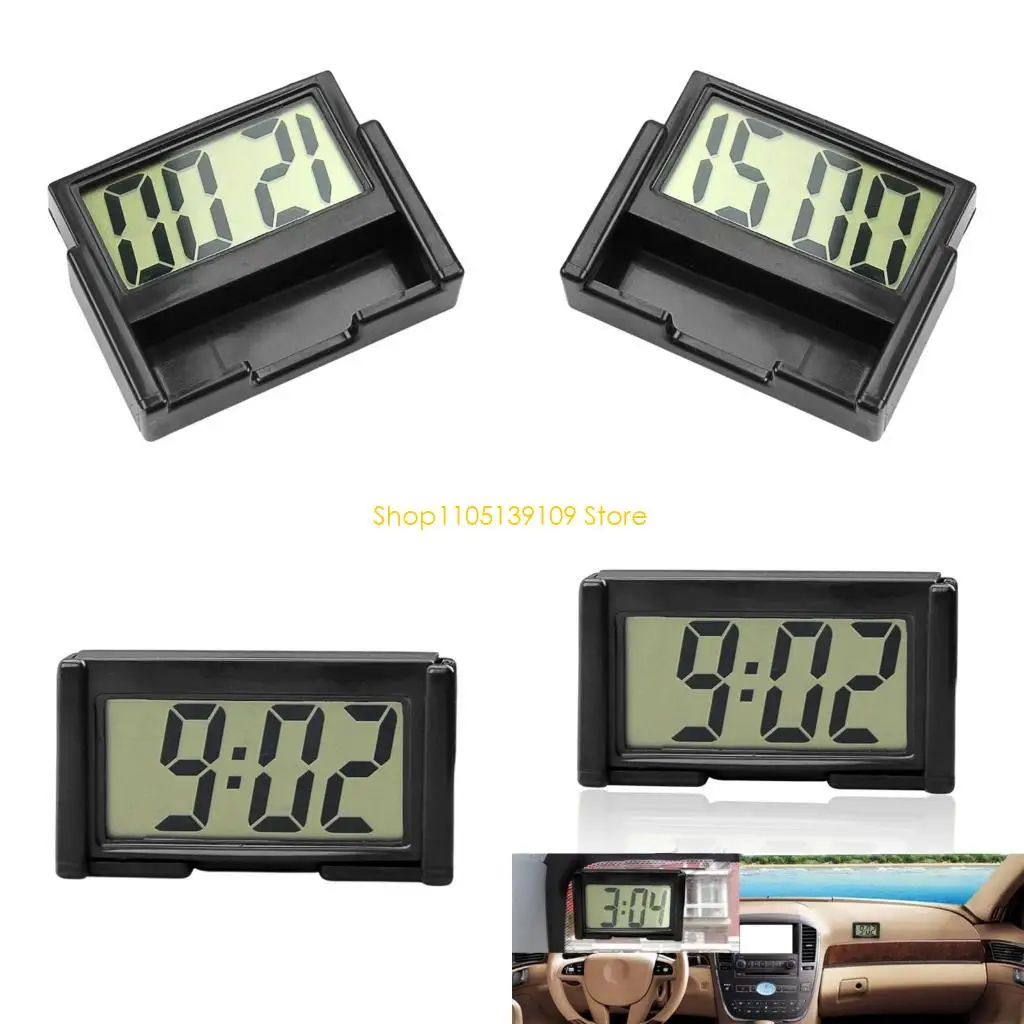 

Large LED Digital Car Clock Auto Dashboard Sticky Pad Date Temperature Display