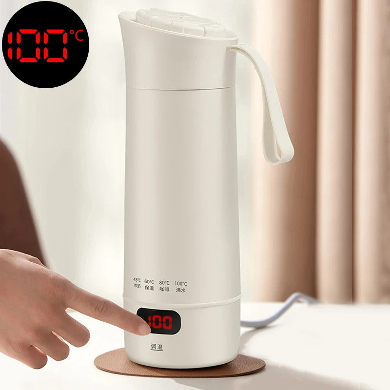220V 110V LED Display Electric Water Bottle 4 Gear Thermostatic Hot Water Heating Cup Travel Boiling Water Thermos EU UK US Plug
