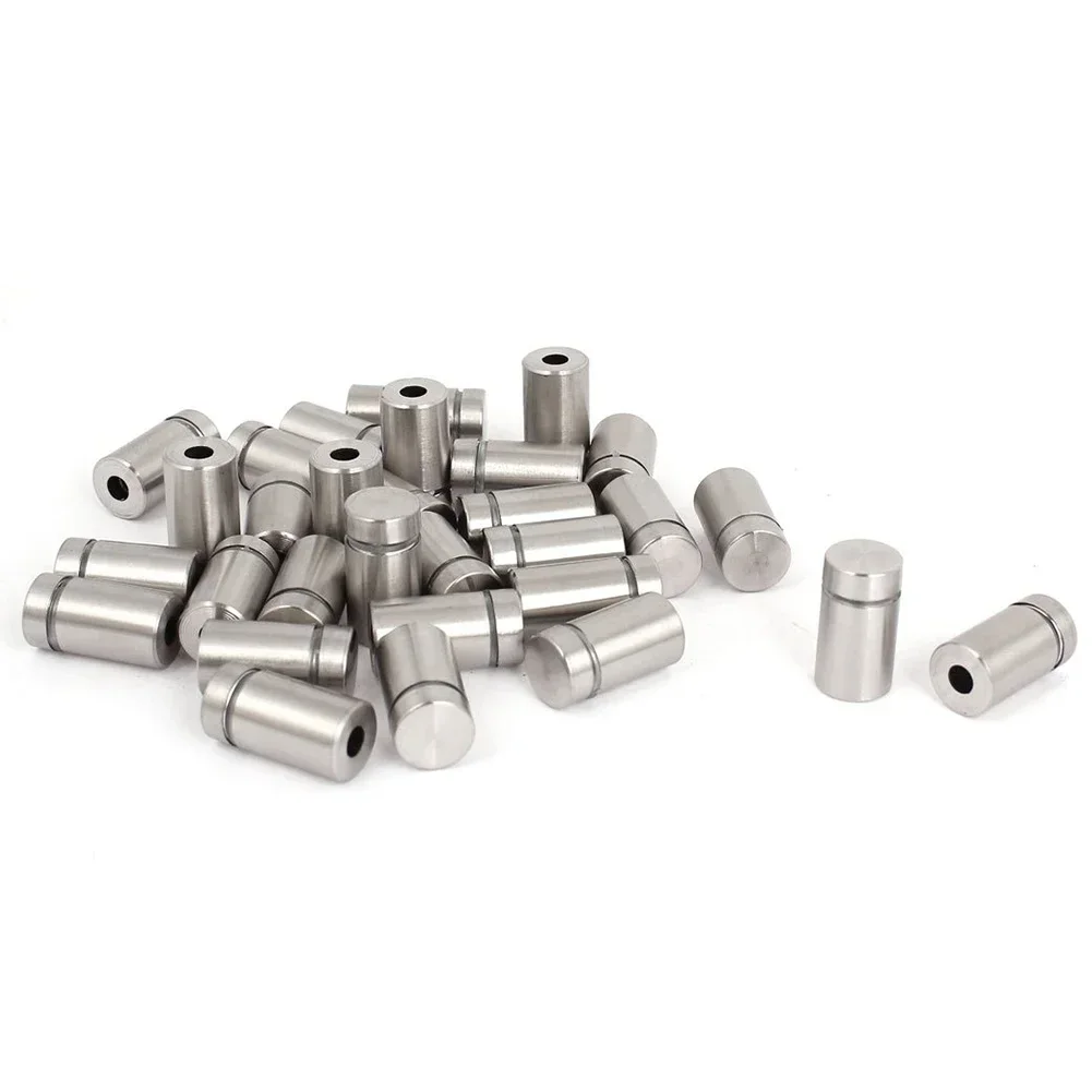 

Hot sale 30 Pieces 12 X 22Mm Stainless Steel Spacer Glass Holder Sign Mounting