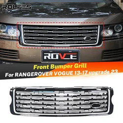ROLFES Car Front Racing Grille Centre Upper Grills For Land Rover Range Rover Vogue 2013-2017 L405 Facelift 2023 Bumper Grille A