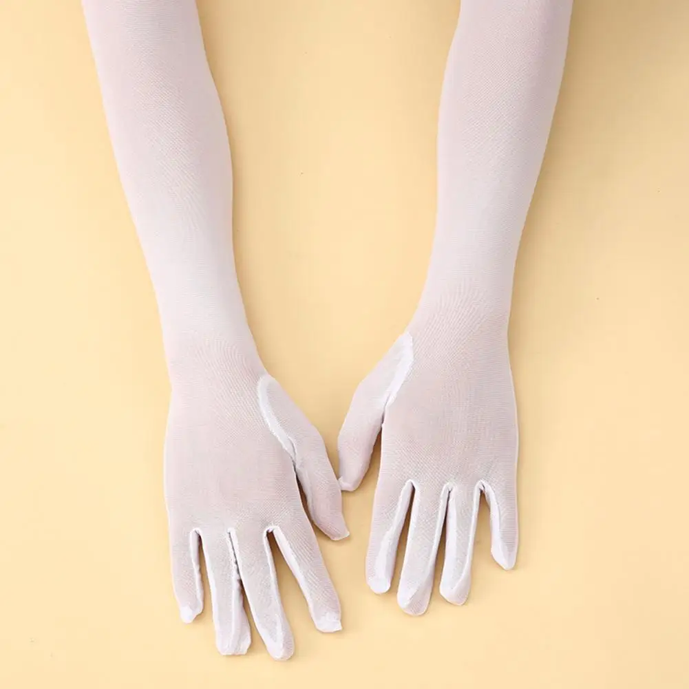 Мягкие эластичные перчатки, дышащие сетчатые перчатки для танцев на шесте для сценических выступлений, свадьбы, противоскользящие перчатки с длинными пальцами для невест