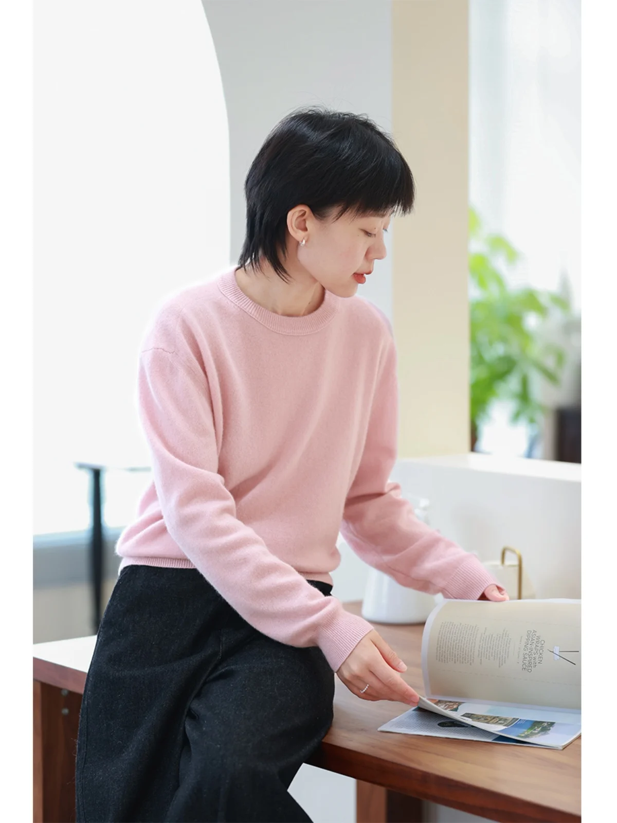 

Cozy round Ne Pullover Women's Knitted Sweater Autumn Winter New Arrival Loose Fit Camere Comfortable Versatile Lazy Sle