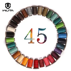 WUTA 1Pcs 120 Meter Leather Craft Waxed Thread Round 0.45mm Polyester Hand Sewing Line DIY Cord Leather Working