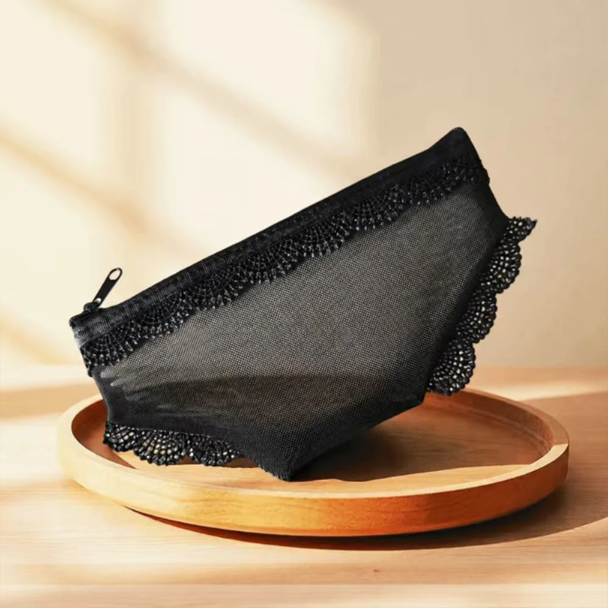2 Pieces/1 Piece Black Niche Custom Makeup Bag, Cute Underwear-Shaped Novelty Storage Bag, Portable Mesh Beauty and Stationery Bag — a Must-Have Beauty Travel Toiletry Bag for Cool Girls, Transparent Must-Have Gift Storage Zipper Accessory Nail Bag, Room Decoration, Handbag, Makeup Bag, Dressing Table, Travel, Cosmetic Bag