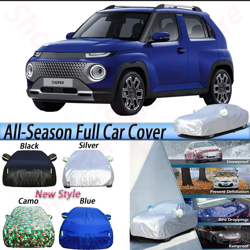 

Full All-season Car Cover Outdoor Auto Anti-UV Sun Shade Rain Snow Scratch Prevent Windproof Cover For Hyundai Casper 2020-2025