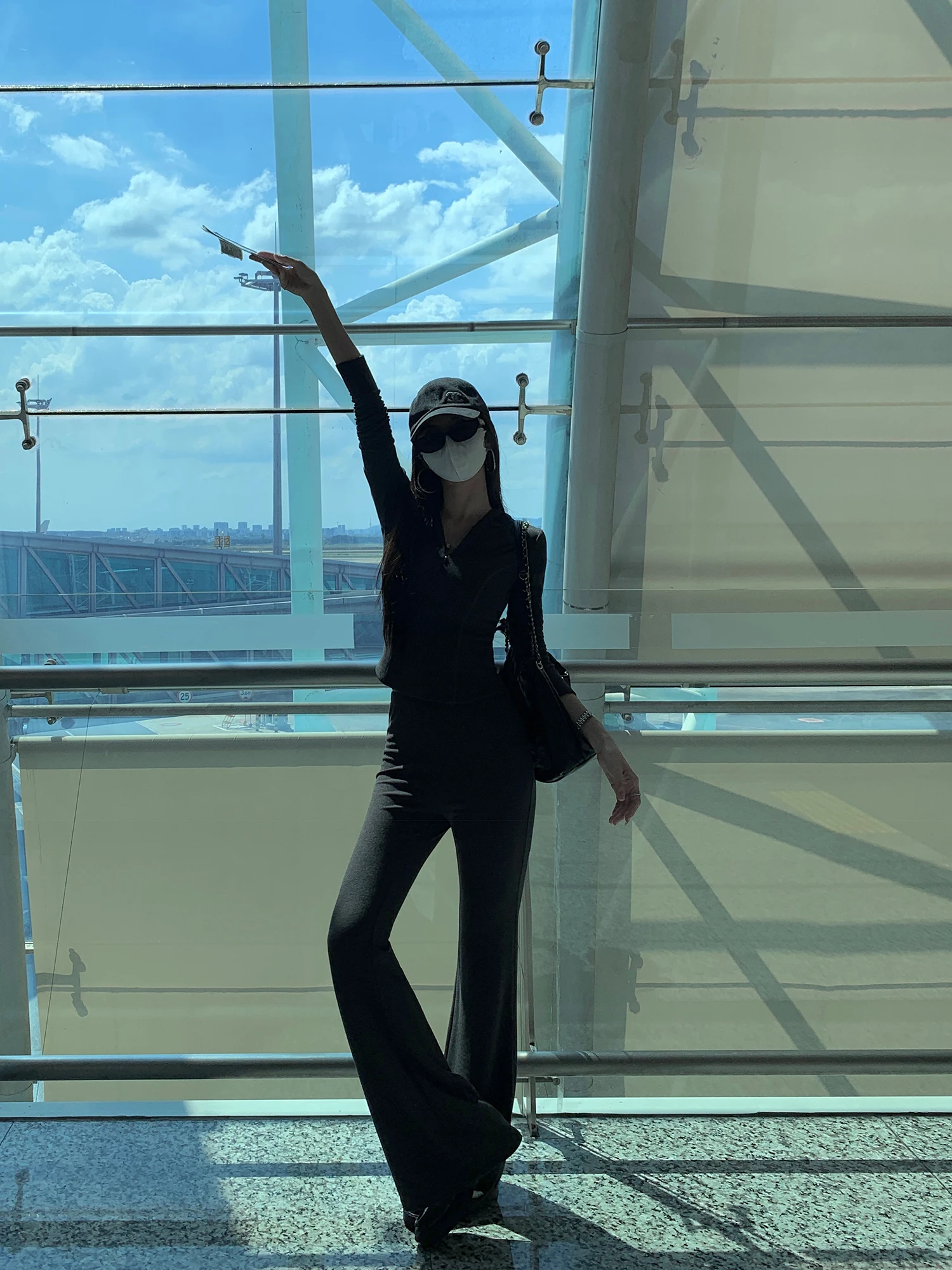 

Удобный вязаный открытый кардиган Mulvan и прямые брюки, женский комплект, повседневный костюм из двух предметов для повседневной носки