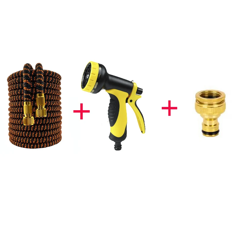 25FT-100FT Extensible Magic Hose Flexible Garden Hose Wash Car High Pressure Water Gun Courtyard Irrigation Watering Water Pipe