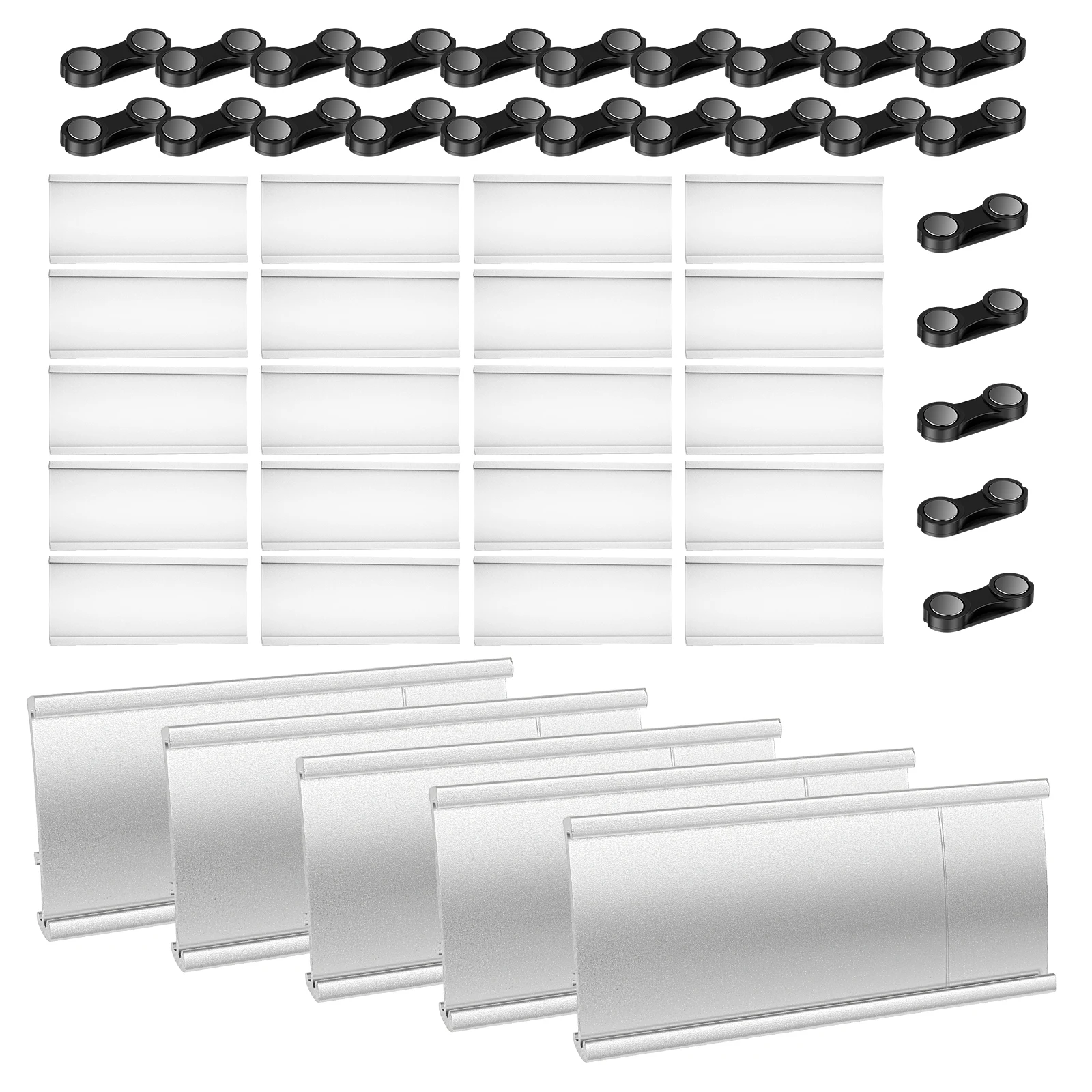 

25Pcs ID Plate Metal Tag Customized Name Badges Name Tag for Clothing with Double Magnets Needle and Clip Customized Name Badges