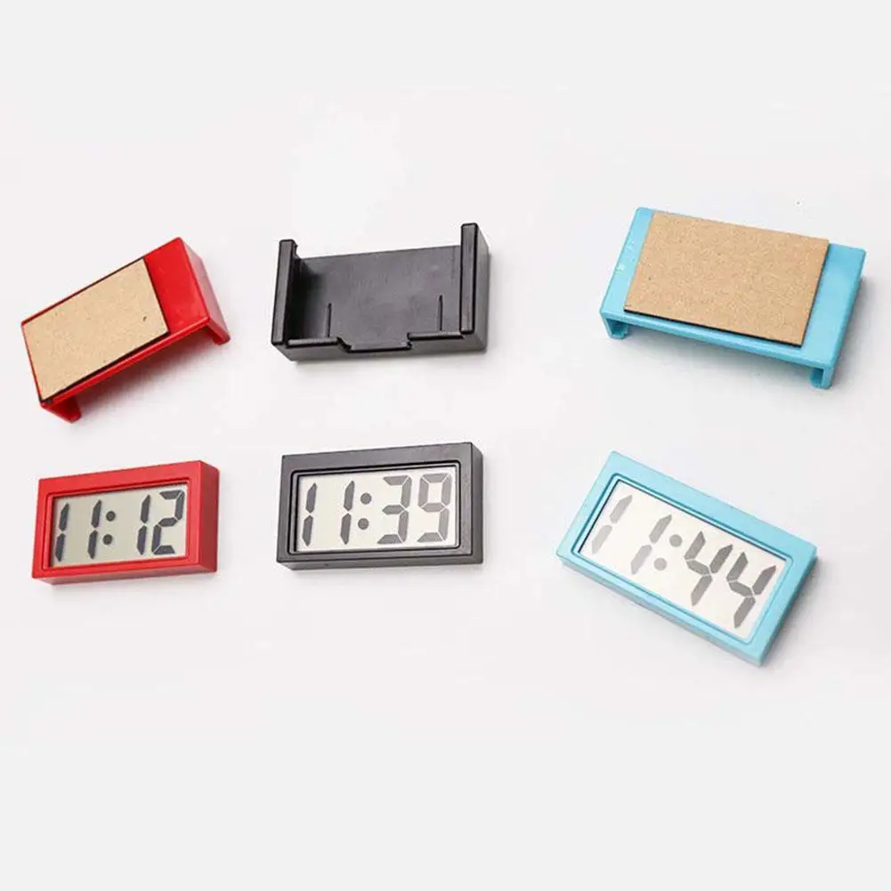 1/2/4Pcs Mini Digital Clock Large Screen Car Dashboard Electronic Clock Self-adhesive Mini Clock Car Clock For Truck Dashboard