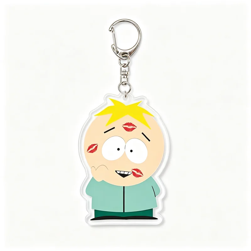 6cm Acrylic Keychain South Park SP Stan Kyle Kenny Eric Custom Itabag Pendant Backpack Accessories Character Keyring Ornaments