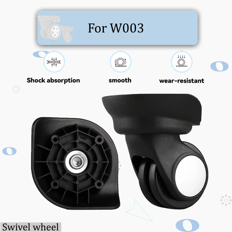 

For W003 Silent Glide Luggage Wheel Replacement Parts - 360° Swivel Wheels Silent and Ultra-smooth Luggage Wheels