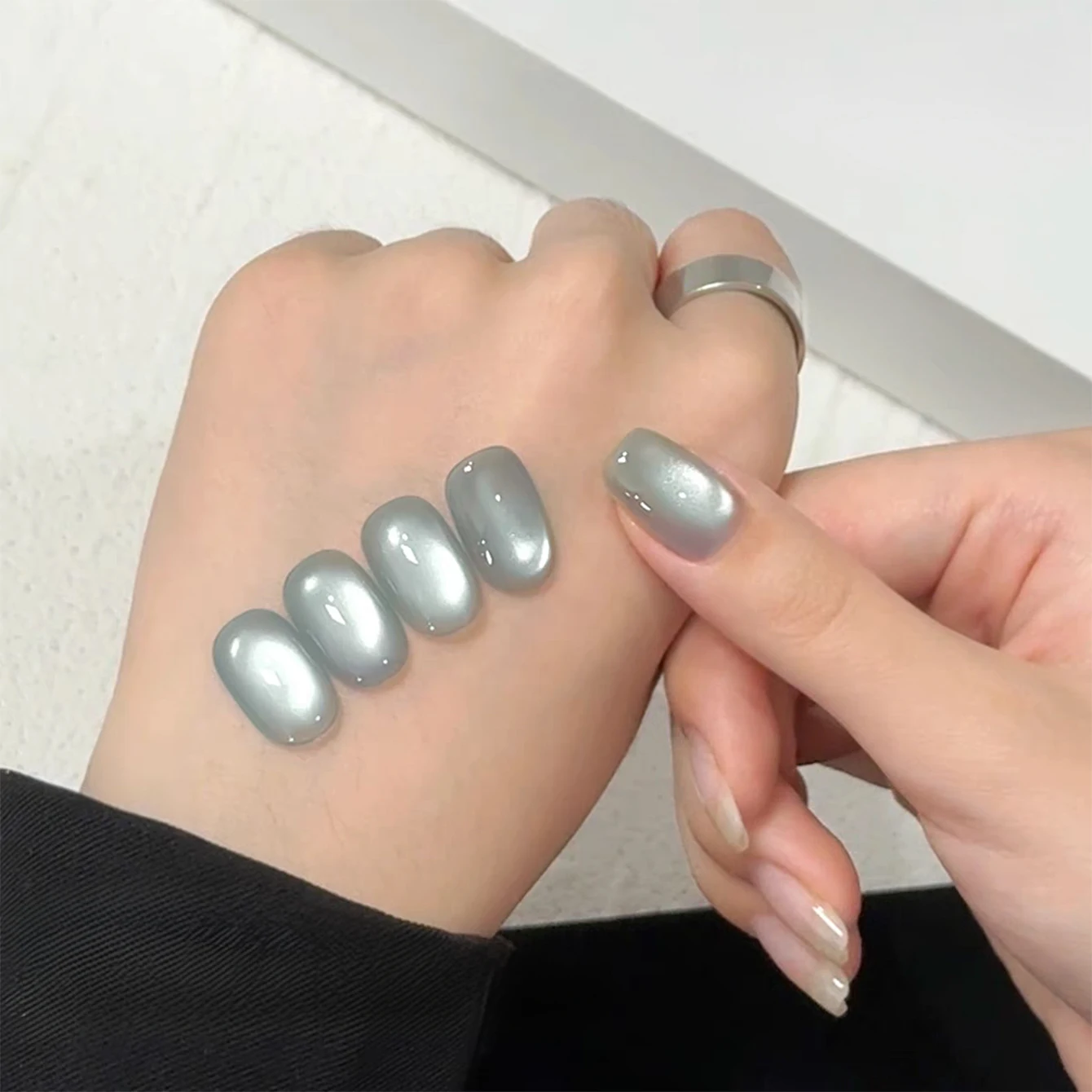 1 قطعة WS هالوين الأظافر الصيف الخريف الأظافر الجليد شفافة الأزرق العميق الزجاج حبة القط العين هلام طلاء الأظافر 2025 فلاش شعبية هلام