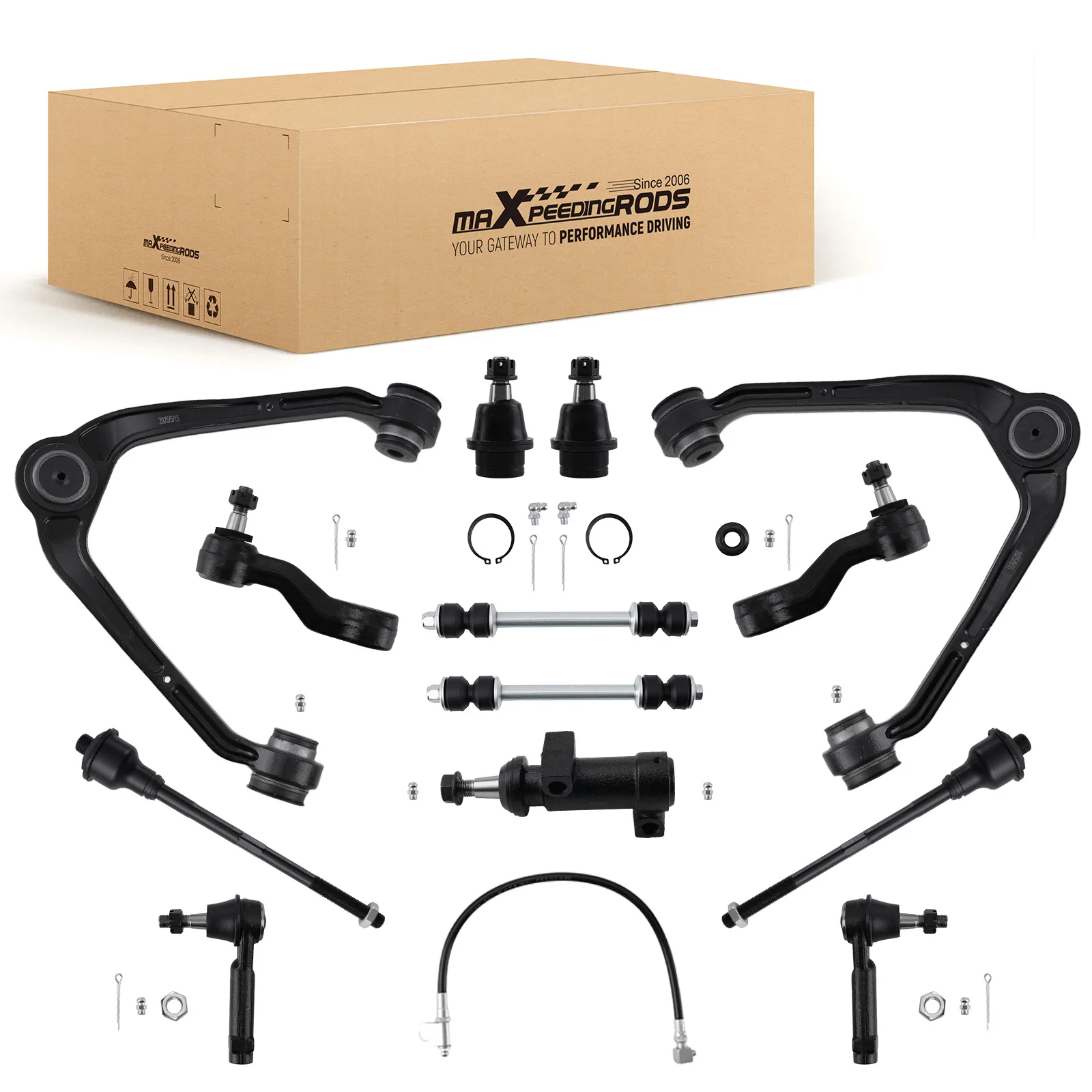 MaXpeedingrods Factory New 13x Front Upper Control Arm Sway Bar Tierod for Chevy Silverado GMC Sierra 1500 for Cadillac Escalade