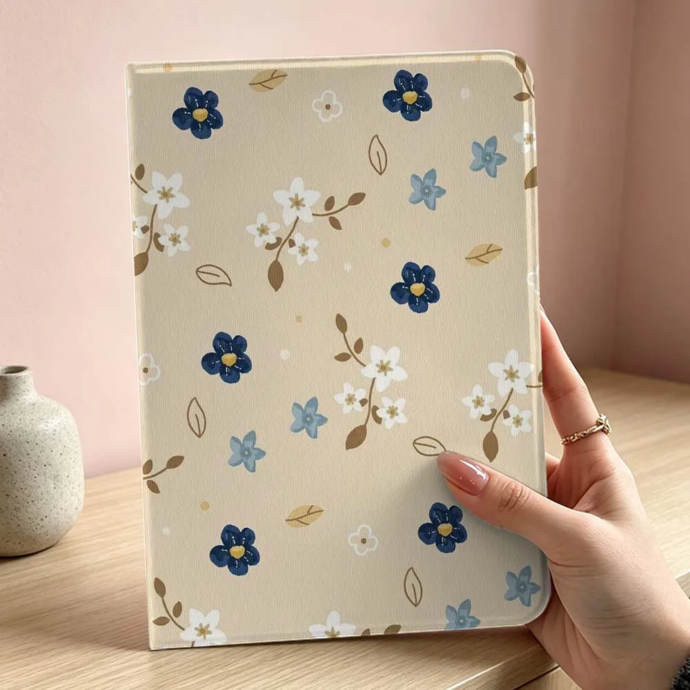Floral Pattern Soft For iPad Pro Air mini 7 6 5 4 3 2 1 9gen M5 M4 11th 10th A17 Pro A16 Inch Tablet Case