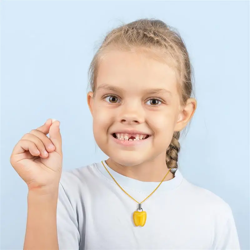 5Pcs Baby Tooth Box Tooth Saver Necklaces Kids Milk Teeth Storage Boxes Tooth Holders Portable Tooth Container Kids Newborn Gift