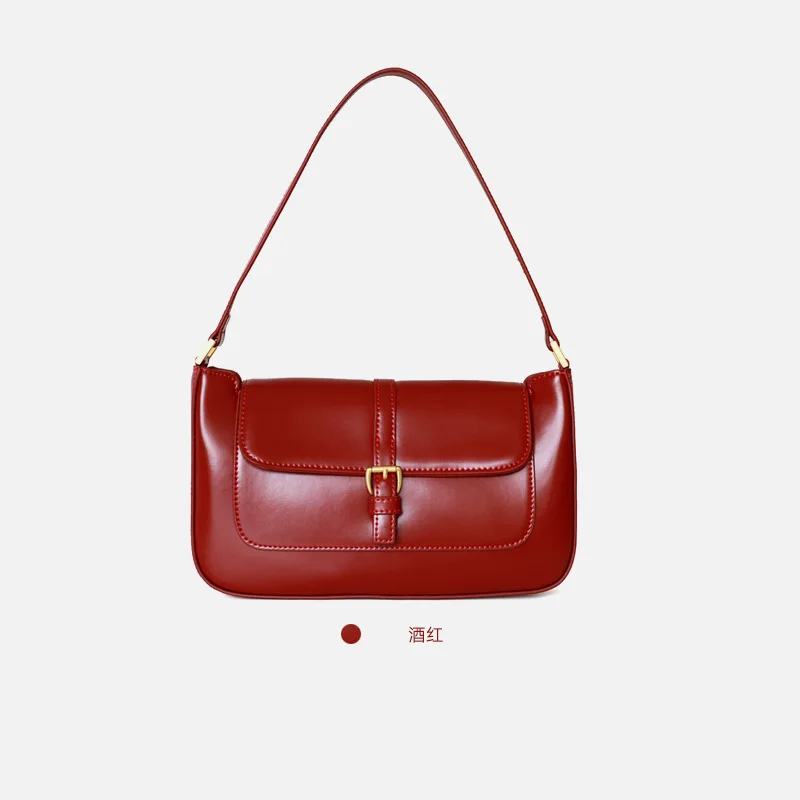 Loerss Echt Lederen Schoudertas Niche Veelzijdige Koeienhuid Onderarmtas Voor Dames Krokodillenpatroon Mode Casual Crossbody Tas