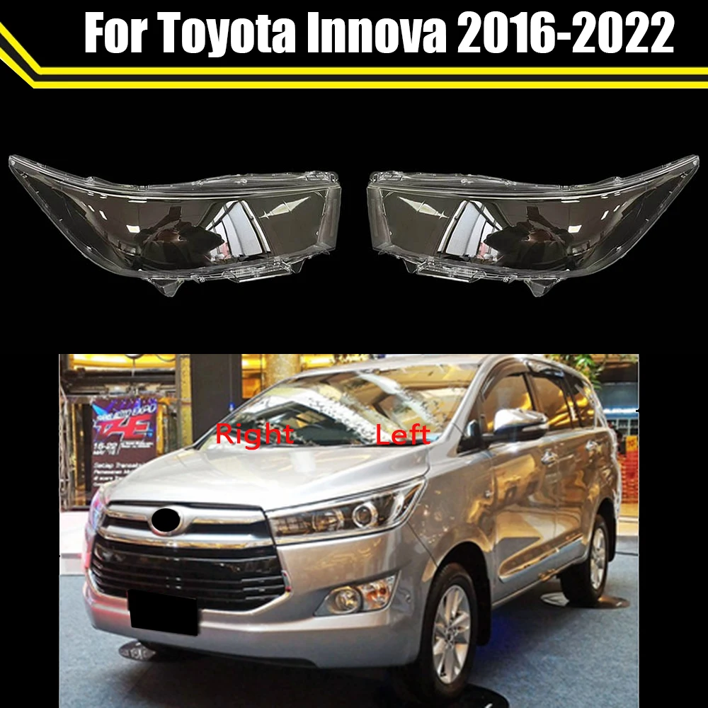 

Head Lamp Light Case For Toyota Innova 2016-2022 Car Headlight Lens Cover Lampshade Glass Lampcover Caps Headlamp Shell