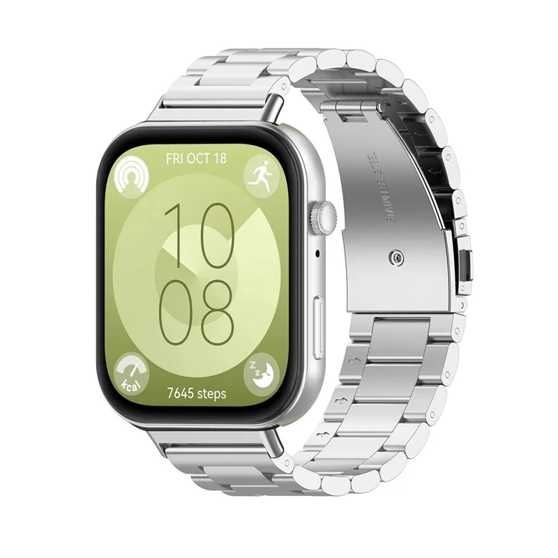 Connector+Strap Stainless Steel Band for Huawei Watch Fit4 pro Fit 4 3 / Fit 2 / Fit / Fit NEW SE / fit3 Metal Bracelet