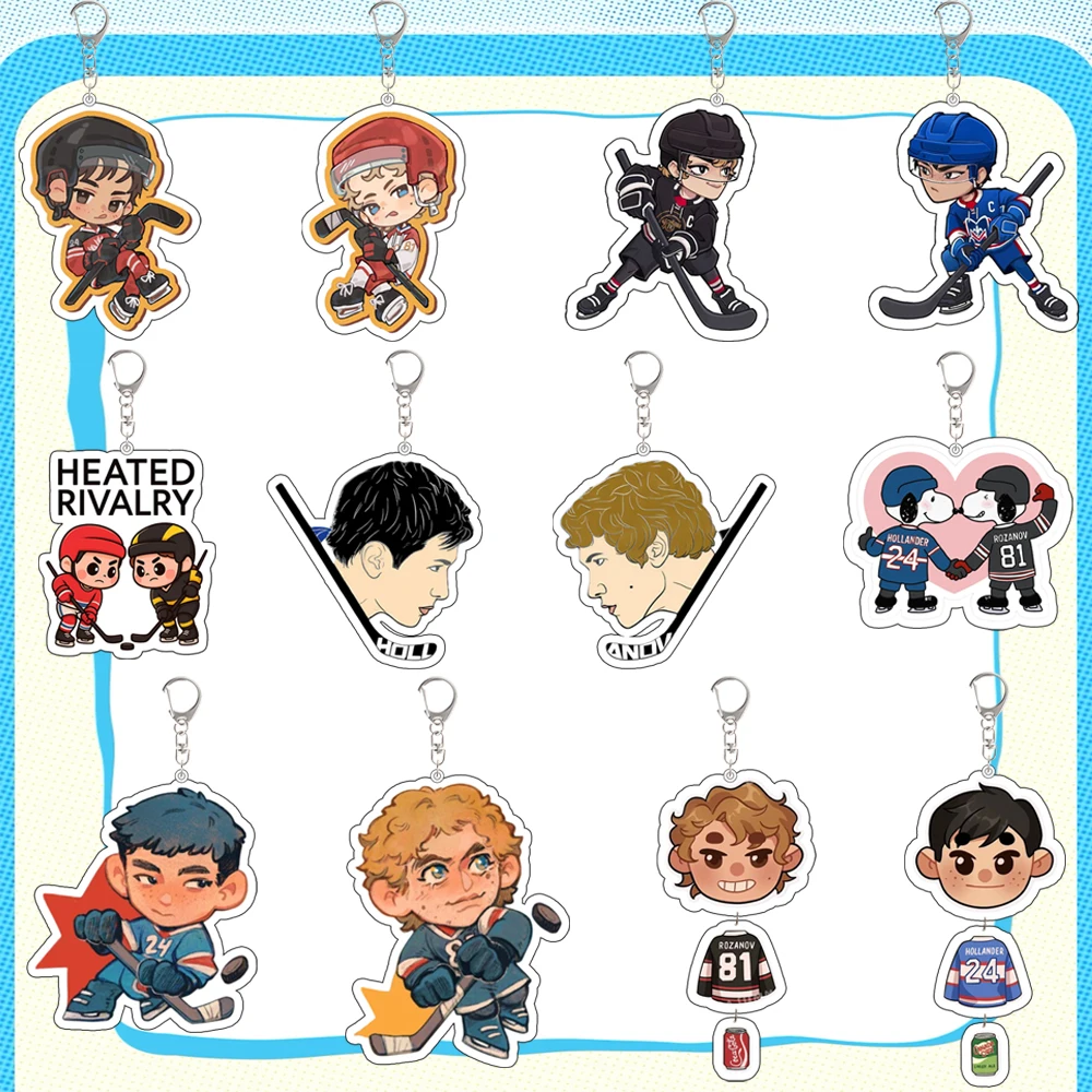 

TV Show Heated Rivalry Acrylic Keychain Shane Hollander Ilya Rozanov 81 24 Hockey Romance Gift Peripheral Backpack Accessories