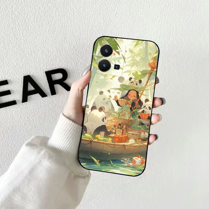 

Panda Bear Phone Case For VIVO Y53S Y33S Y01 Y22S Y31 Y21 Y70 Y21S Y72 Y51 Y35 Y76 V21 V2023 V21E V20 SE
