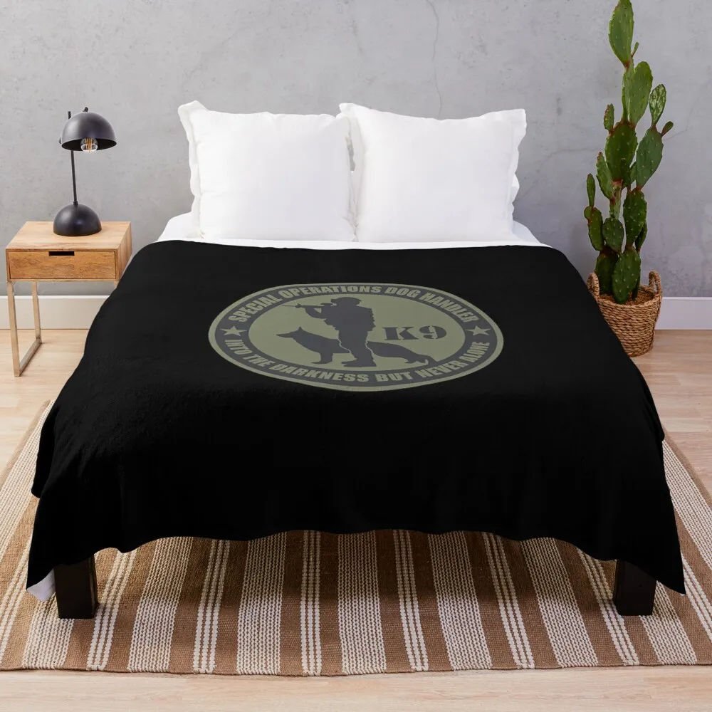Special Operations Dog Handler Posters and Art Throw Blanket Sofa Bed Fashionable Summer Decoratives Blankets