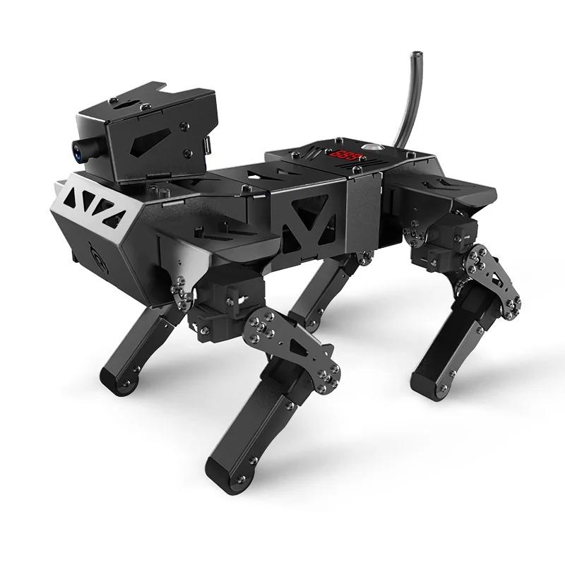 

Четырехъядерный бионический робот-собака AI Vision, интеллектуальный программируемый робот, большой модель ROS Raspberry Pi Python