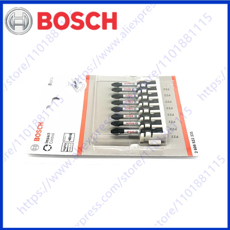 50mm 1/4" highly Robust Professional Torx Screwdriver Set 2608522331 for Bosch Piece Screwdriver Set hex Impact Control PZ2 Bits view 5