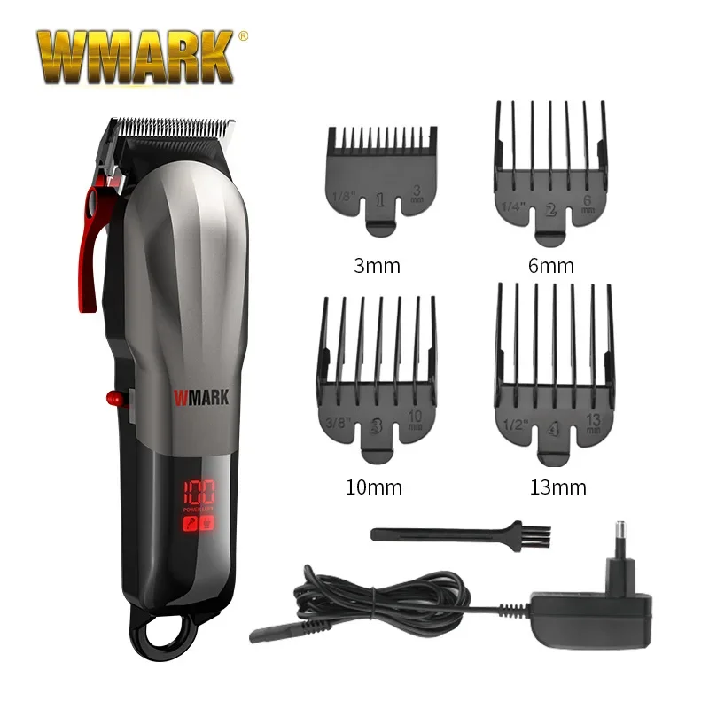 WMARK Profissional Rechargeable Hair Clipper Cord & Cordless Hair Trimmer with LED Battery Display Hair Cutter Electric Shaver