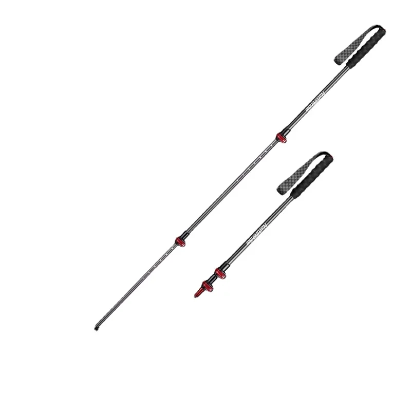 Zc Carbon Fiber Alpenstock Carbon Ultralight Retractable Walking Stick Professional Outdoor Walking Stick