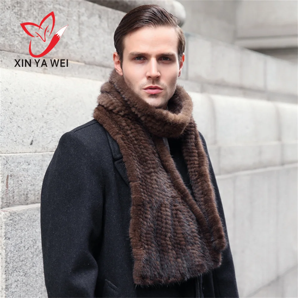 

Mink Fur Shawl Men Women Good Gift Real Fur Scarf Genuine Mink Scarf Hand Knitted Mink Scarf Winter Real Mink Fur Scarf