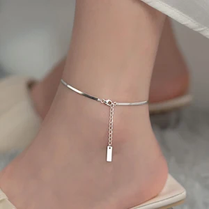 قلادة RAKOL-Anklets بيضاوية للنساء ، زركونيا مكعبة ، صنادل عصرية INS ، إكسسوارات الشاطئ ، مجوهرات فاخرة أفضل 6 مبيعات حزام شبشب هاواي - رقم 1