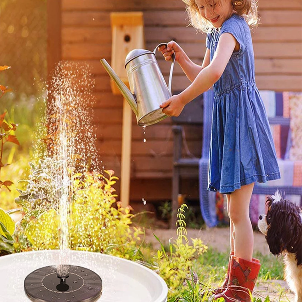 

Floating Solar Fountain Garden Pool Bird Bath Solar Panel Powered Water Pump Kit with 6 Spray Heads Garden Ornament