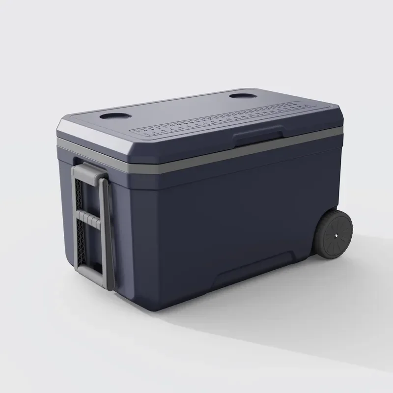 70L Camping Cooler Box Ice Hold Portable Wheel Cooler