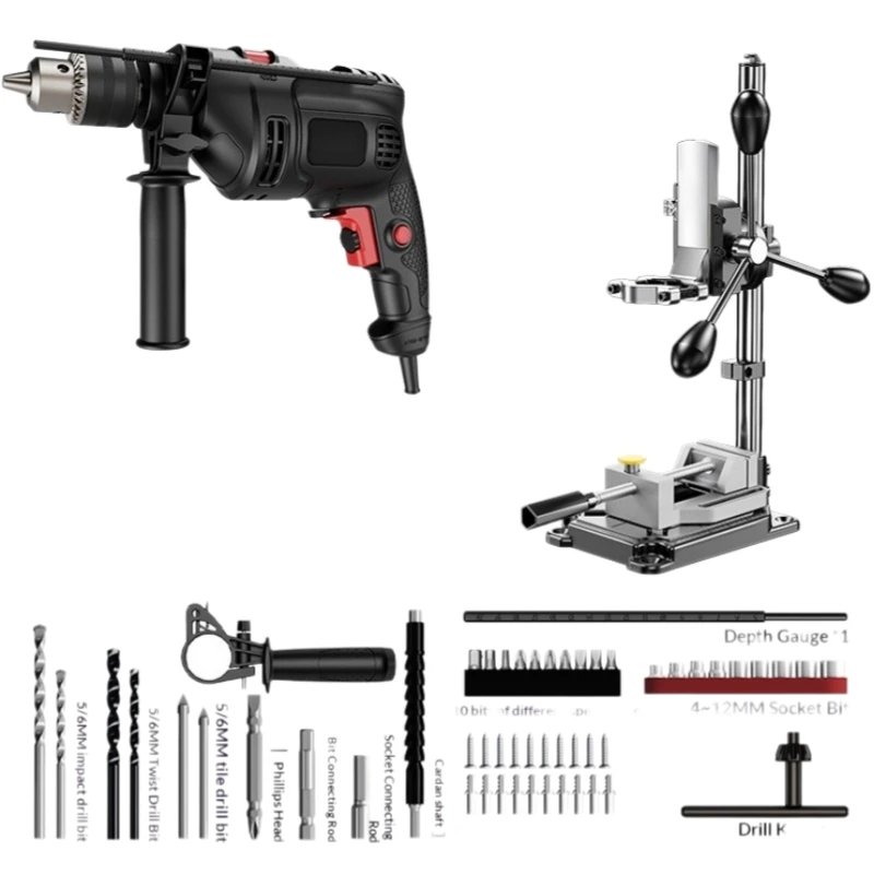 Household Electric Drill Bench Drill Hand Electric Drill Stand Multi-Functional Impact Drill Universal Stand Mini Bench Drill