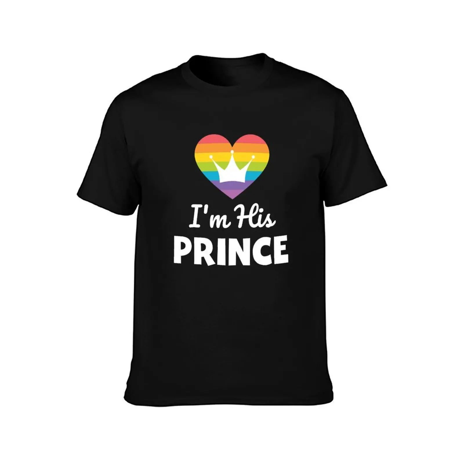 I'm His Prince LGBTQ Rainbow T Shirt for Gay Boyfriend T-Shirt man t shirt luxury T-Shirt