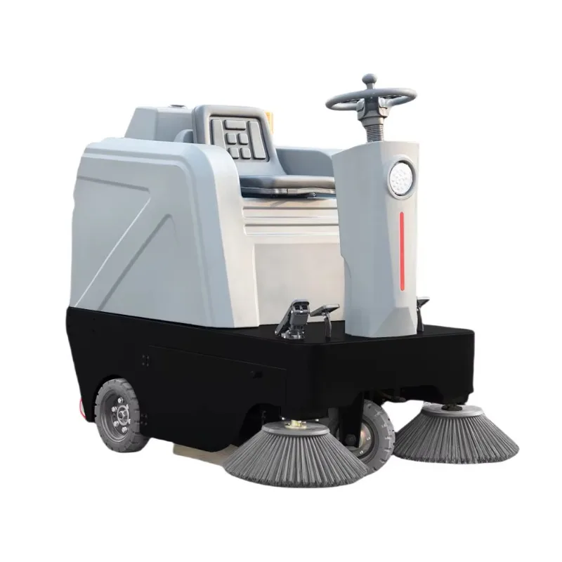 Industrial Ride-On Road Sweeper Machine Electric Fuel New Condition Floor Cleaning Equipment for Workshop