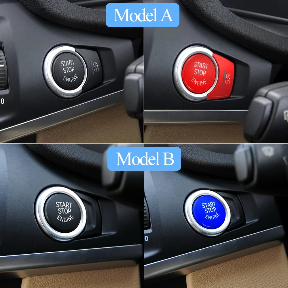 RHD Auto Car Engine Ignition Start Stop Push Button Switch Cover Cap For BMW X3 X4 Series F25 F26 61319153831 61319291692