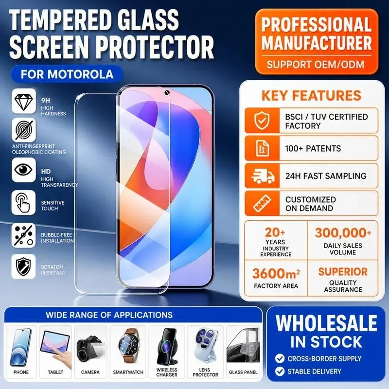 2pcs for Motorola G86 G56 Tempered Glass Screen Protector Transparent HD Anti Fingerprint Protective Film